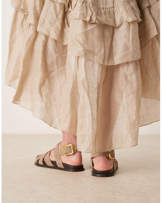 ASOS Natural Midas Fisherman Flat Shoe