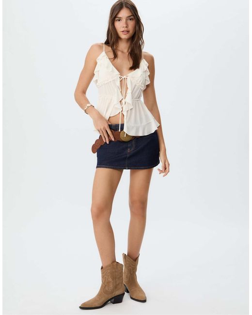 Stradivarius Blue – d62 – denim-skort