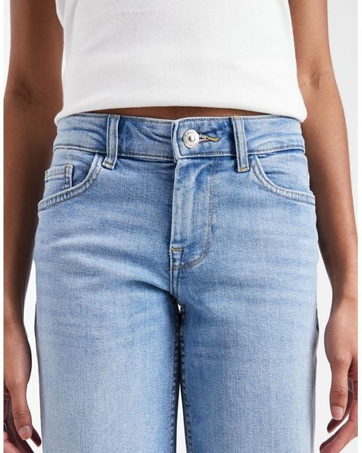 ONLY Blue Judy Low Rise Wide Leg Jeans