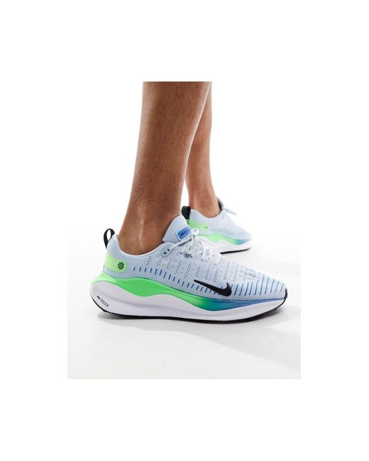 Nike Green React Infinity Run Flyknit 4 Sneakers for men
