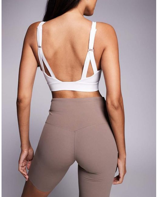 4505 Gray Fuller Bust Icon Active Medium Support Sports Bra With Removable Padding And Adjustable Straps