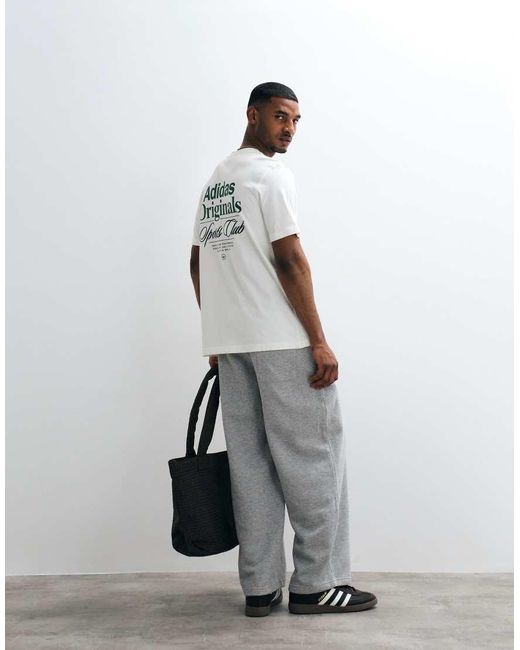 Adidas Originals White T-shirt With Sports Club Back Print