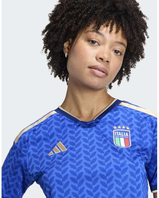 Adidas Originals Blue Italy 26 Home Cropped Jersey