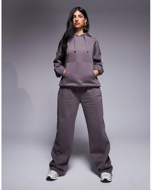 Kaiia Purple – oversize-kapuzenpullover