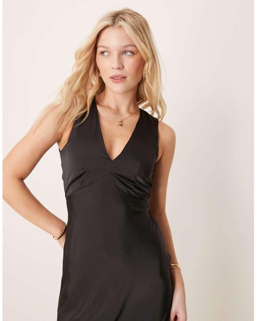 OMNES Natural Nova Midi Dress With Tie Detail