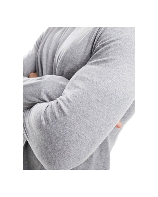 Camiseta gris jaspeado con cuello redondo ASOS de hombre de color Gray