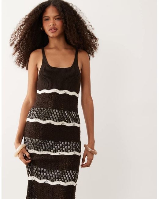 Miss Selfridge White Crochet Maxi Dress