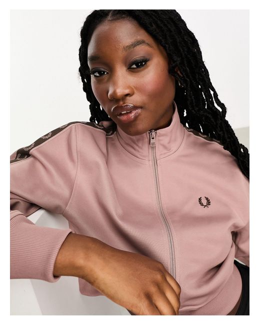 Fred Perry Pink Taped Track Jacket