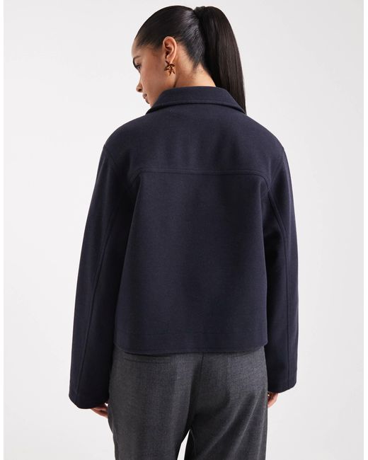 ASOS Blue Top Collar Zip Up Jacket
