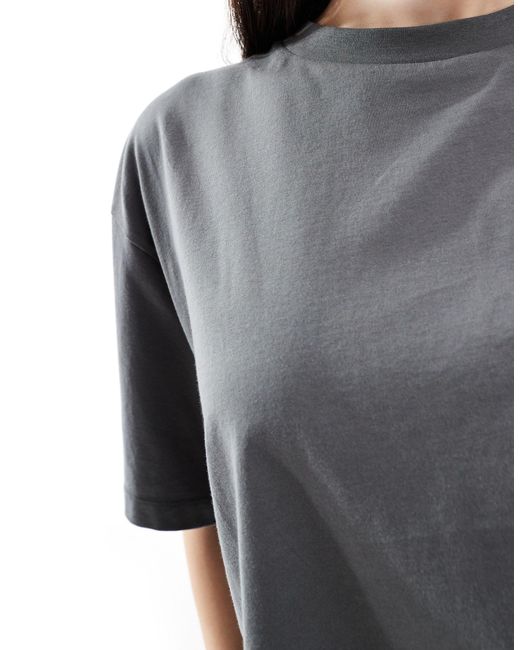ASOS Gray – kurzes boxy-fit-t-shirt