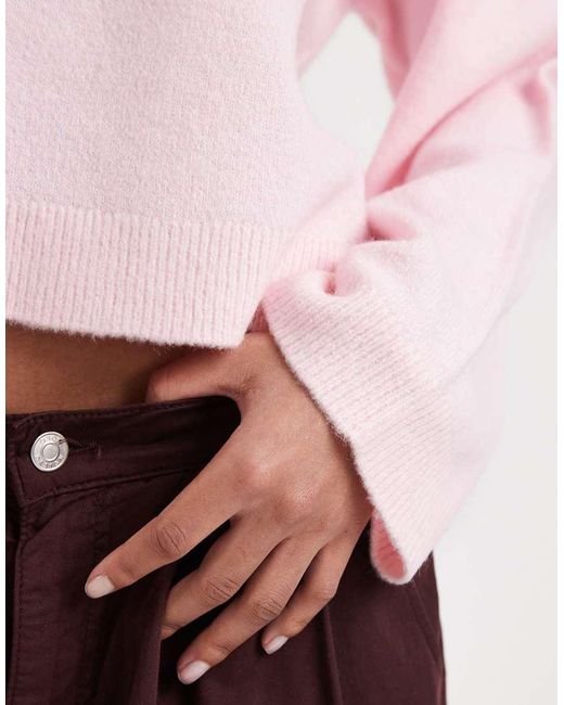 ONLY Pink Round Neck Boxy Jumper