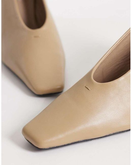 Public Desire White Jayla Chisel Toe Court Shoes