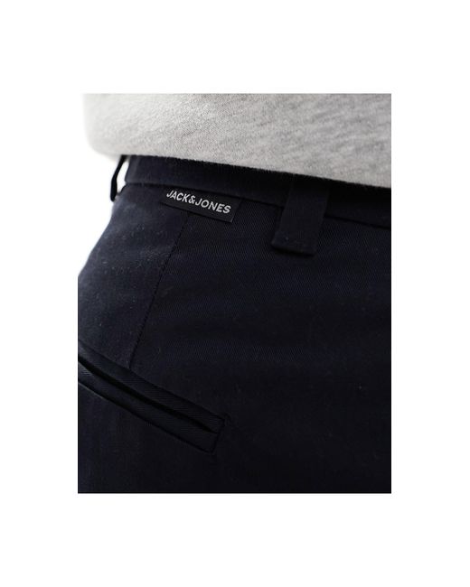 Jack & Jones Blue Relaxed Fit Pleat Fron Chino for men