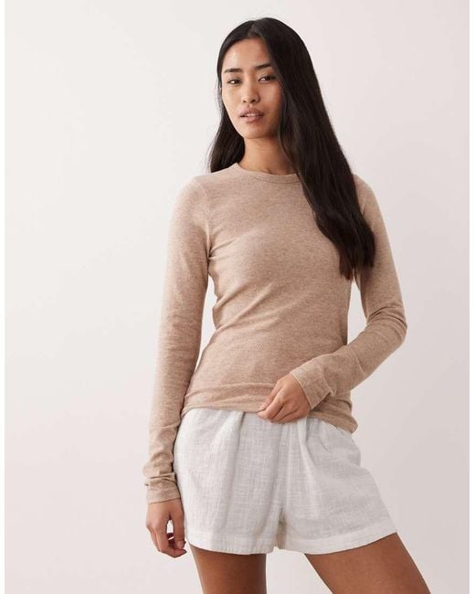 Abercrombie & Fitch Natural Crew Neck Lounge Top
