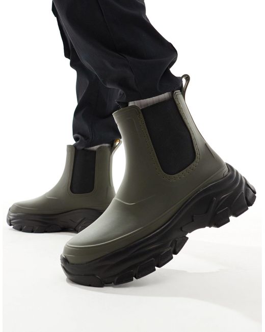 ASOS Black Wellington Boots for men