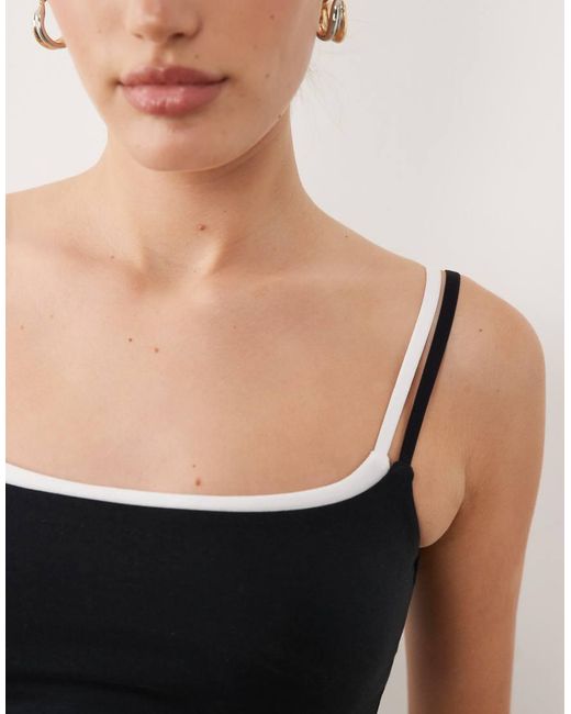 Abercrombie & Fitch Blue 90s Double Layer Cami With Built
