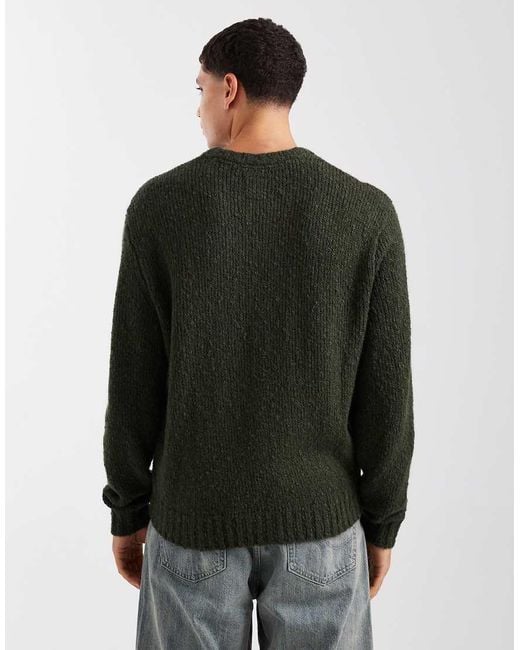 Vans Green Solid Crew Sweater for men