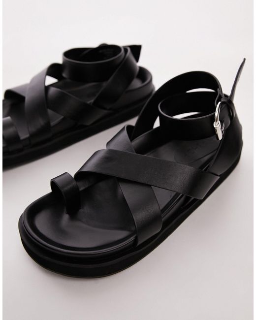 Sandalias negras con diseño TOPSHOP de color Black