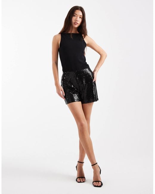 ONLY Black Hot Pant Shorts