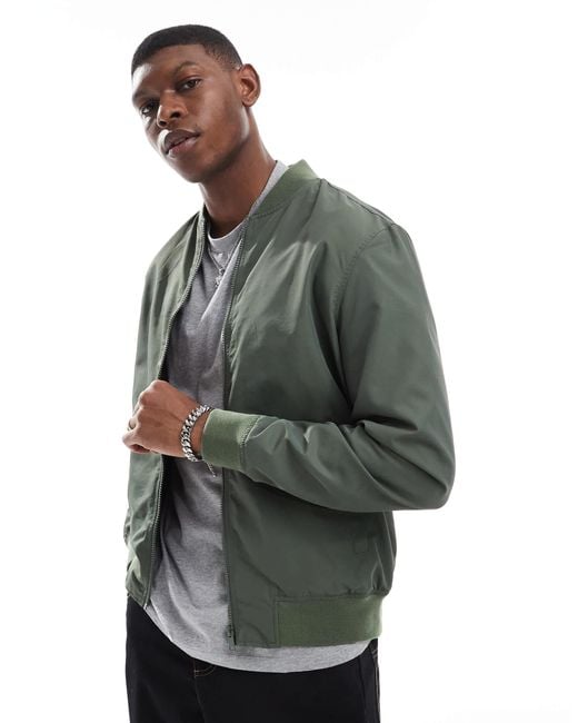 ASOS Gray Lightweight Bomber Jacket for men