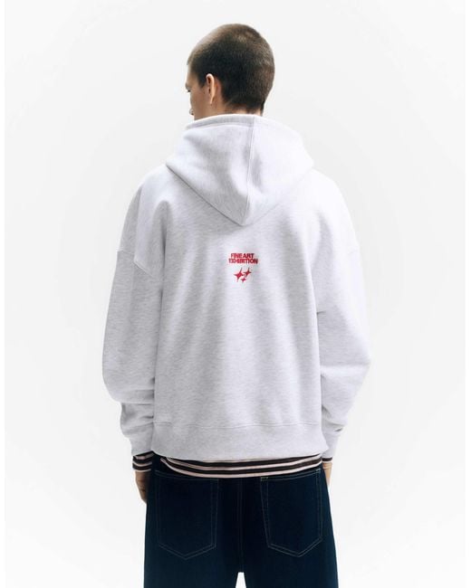Pull&Bear – kapuzenpullover in White für Herren