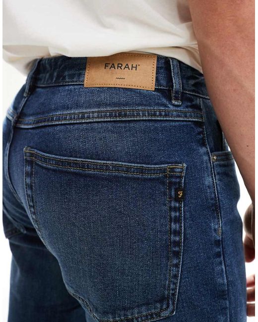 Farah Elm Slim Jeans in Blue for Men Lyst UK