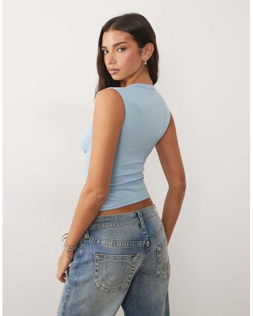 Motel Blue Emberly Plunge Top