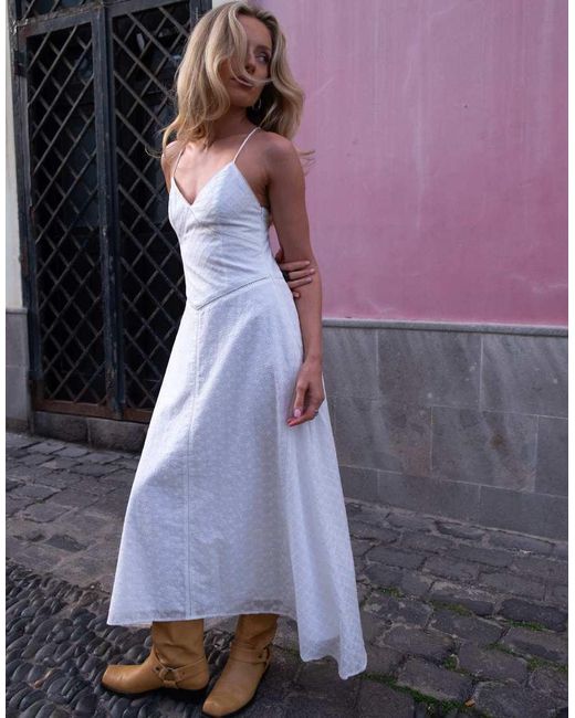 Daisy Street Purple X Emma Jean Cross Back Drop Waist Midaxi Dress