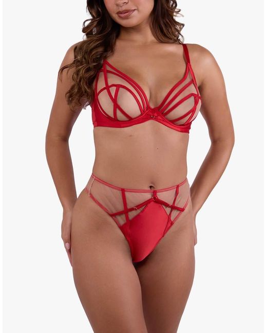 Playful Promises Red Ramona High Waist Thong