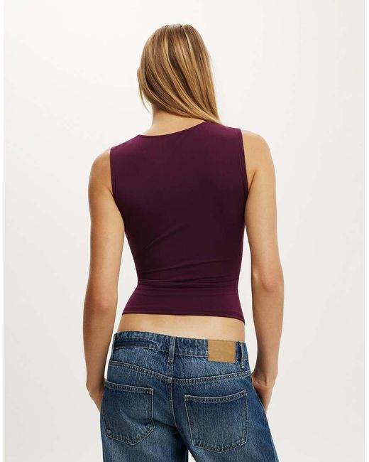 Cotton On Red Marlo Wrap Tank
