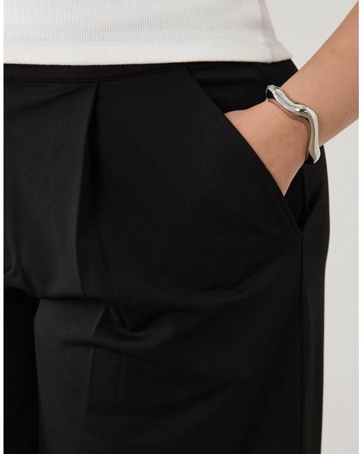 ASOS White Asos Design Curve Slinky Twill Tailored Bermuda Shorts