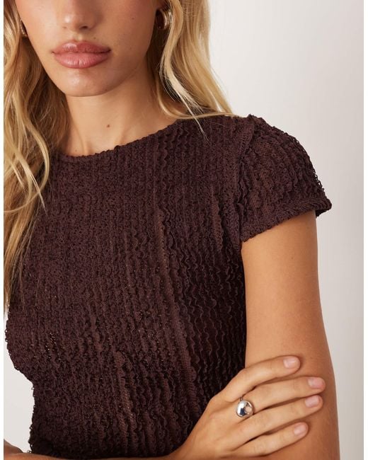 ASOS Textured Ruffle Baby Tee
