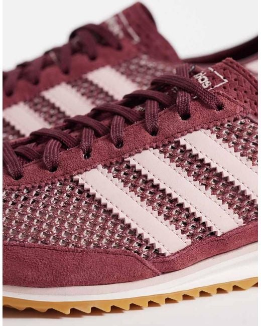 Adidas Originals Purple Sl 72 Woven Crochet Trainers