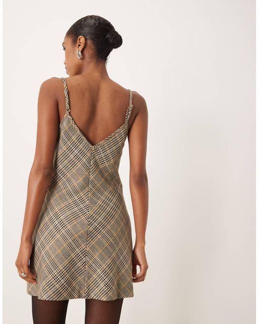 ASOS Natural Lace Cami Mini Dress