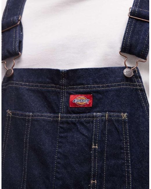 Dickies Blue Loose Denim Dungarees for men