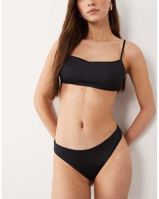 ARKET Black Mix & Match Triangle Bikini Bottom