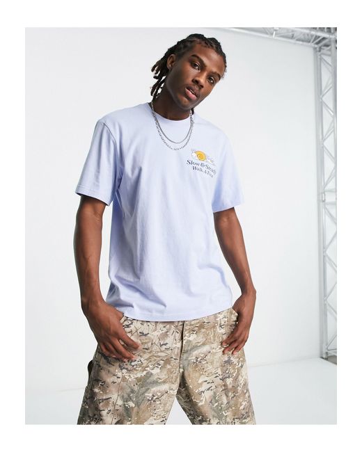 Camiseta con estampado en el pecho y la espalda "walk-a-thon" Coney Island Picnic de hombre de color White