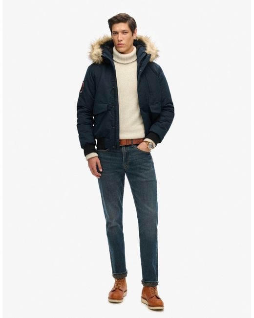 Superdry – everest – bomberjacke in Blue für Herren
