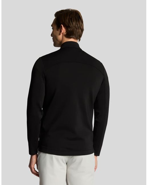 Lyle & Scott Black Light Jackets Hybrid Quilted Full Zip Golf Jacket for men
