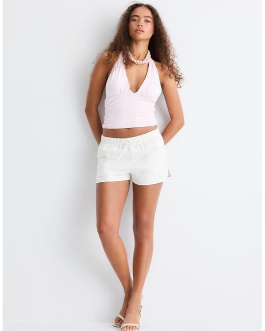Stradivarius Rustieke Short in het White