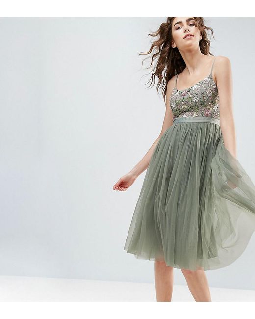 Green needle and thread dress hotsell