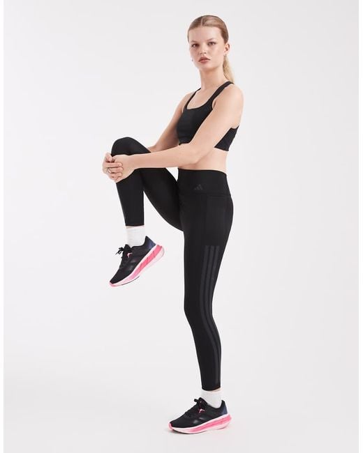 Adidas Originals Black Optime Medium Support Sports Bra
