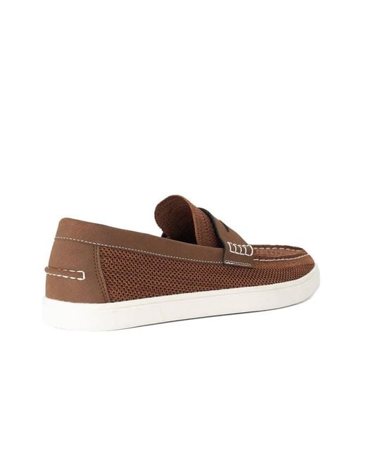 Dune Brown Benzy Loafers for men