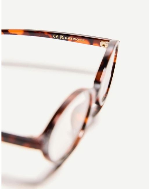 Bershka White Oval Resin Sunglasses