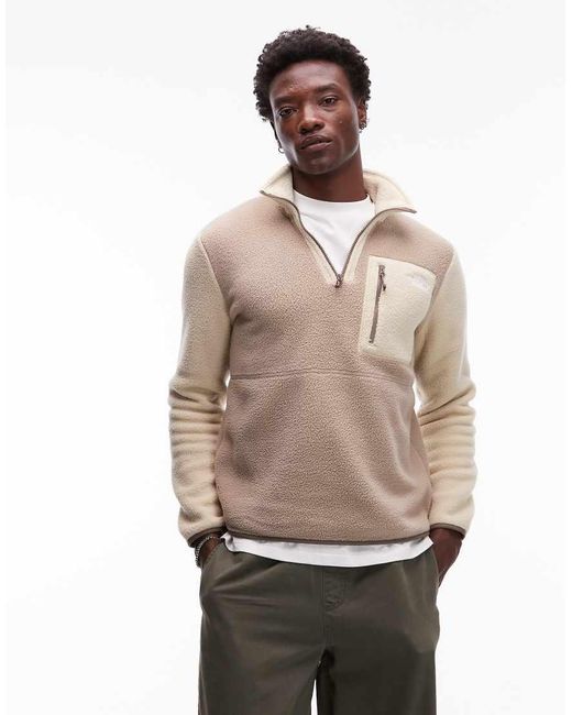 The North Face Natural Yumiori 1/4 Zip Colourblock Fleece for men
