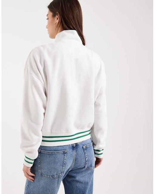 Levi's Blue Tipped Rib Half Zip Sweatshirt