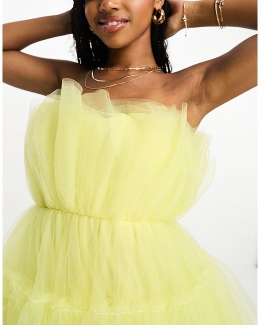 Vestido corto para ocasiones especiales con forro de Miss Selfridge de  color Amarillo | Lyst