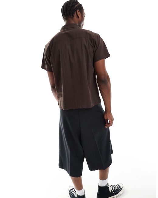 Obey Black Textured Short Sleeve Shirt for men