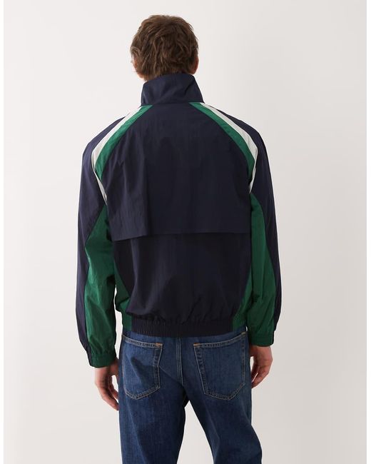 Calvin Klein Blue Colour Block Windbreaker for men