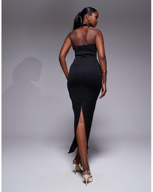 ASOS Blue – geformtes maxikleid